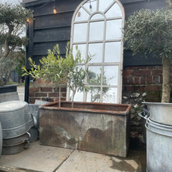 Pair of vintage water troughs 94cm