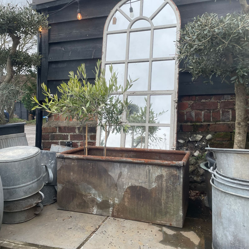 Pair of vintage water troughs 94cm