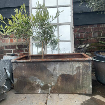 Pair of vintage water troughs 94cm