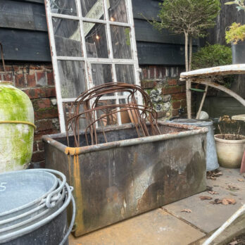 Pair of vintage water troughs 94cm