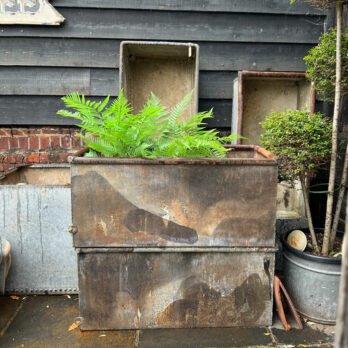 Pair of vintage water troughs 94cm