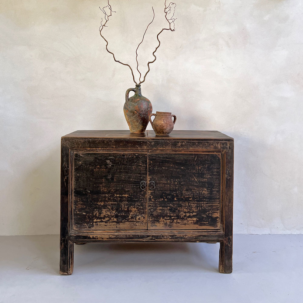 Antique Black Cabinet Bernard