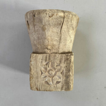 Antique Wooden Nepali Candleholder