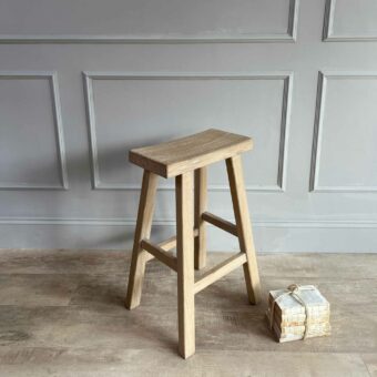 Rustic Reclaimed Wood Bar Stool