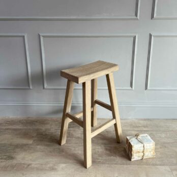 Rustic Reclaimed Wood Bar Stool