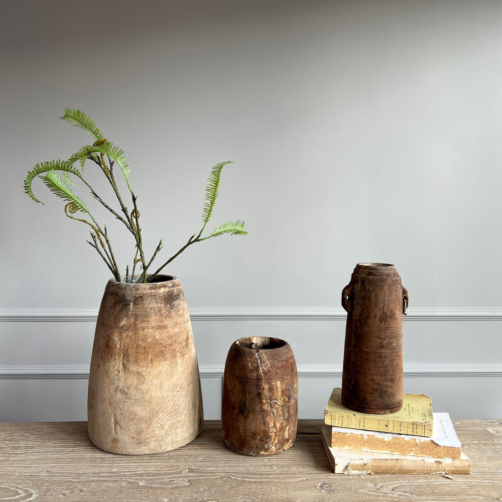 Wooden Nepali Pots Set C