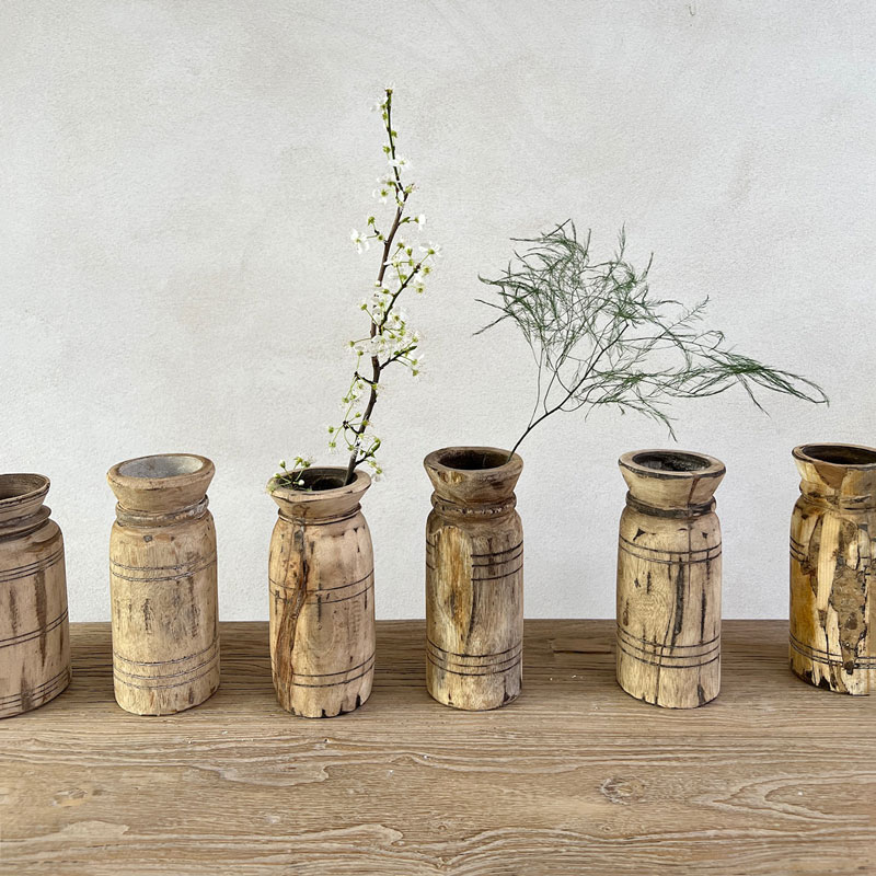 Wooden Nepali Pots Small