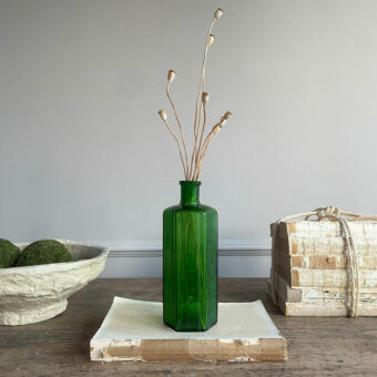 Victorian Green Bottle Hexagonal Large