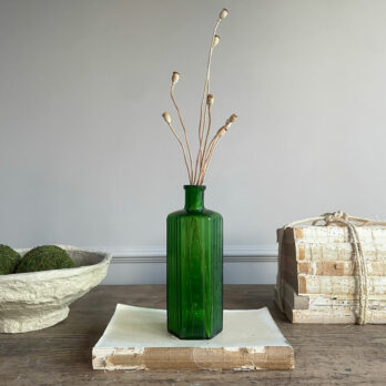 Victorian Green Bottle Hexagonal Large