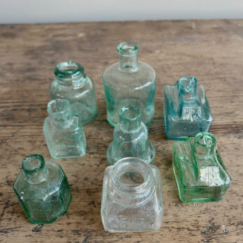 Victorian Glass Ink Well Bottles