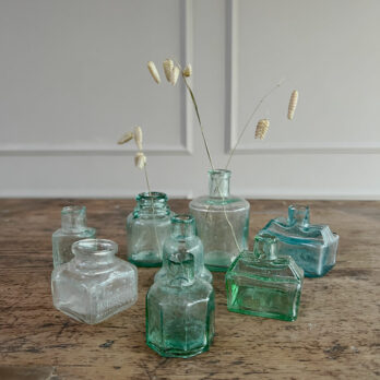 Victorian Glass Ink Well Bottles