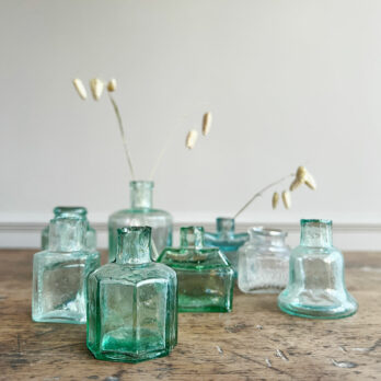 Victorian Glass Ink Well Bottles