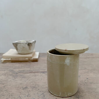 Antique Salt Pot With Lid