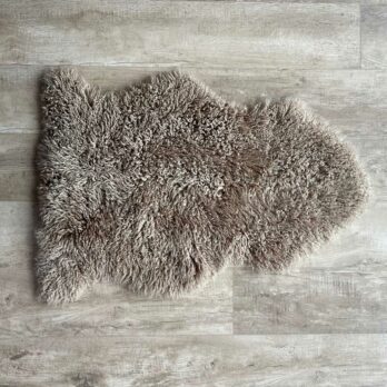 Natural sheepskin throw rug