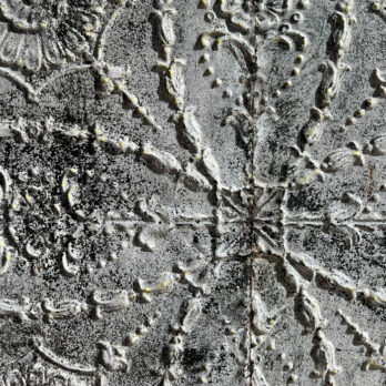 Huge Vintage Metal ceiling tile Artwork 2