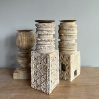 Antique Carved Candlestick Holder