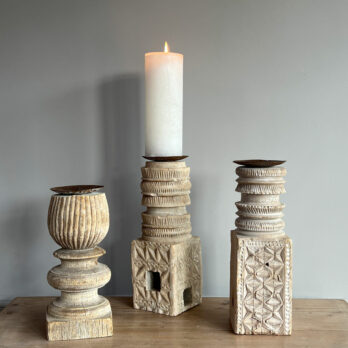 Antique Carved Candlestick Holder
