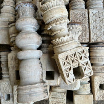 Antique Carved Candlestick Holder