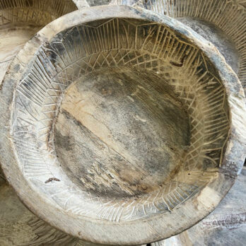 Antique carved Wood Bowl