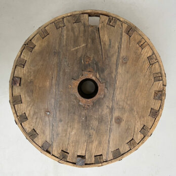 Antique elm spool side table | AlexandraAntique elm spool side table | Alexandra