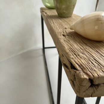 claimed elm rustic console table | Barnaby