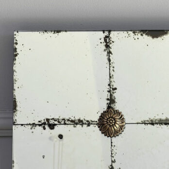 Large Antiqued Mirror Brass Rosettes
