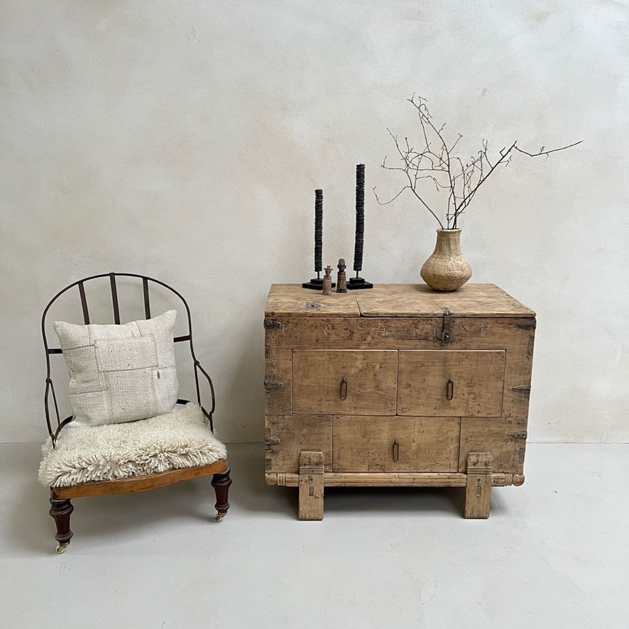 Antique merchants trunk cabinet | Cyril