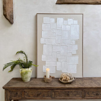 Abstract Squares Linen Artwork