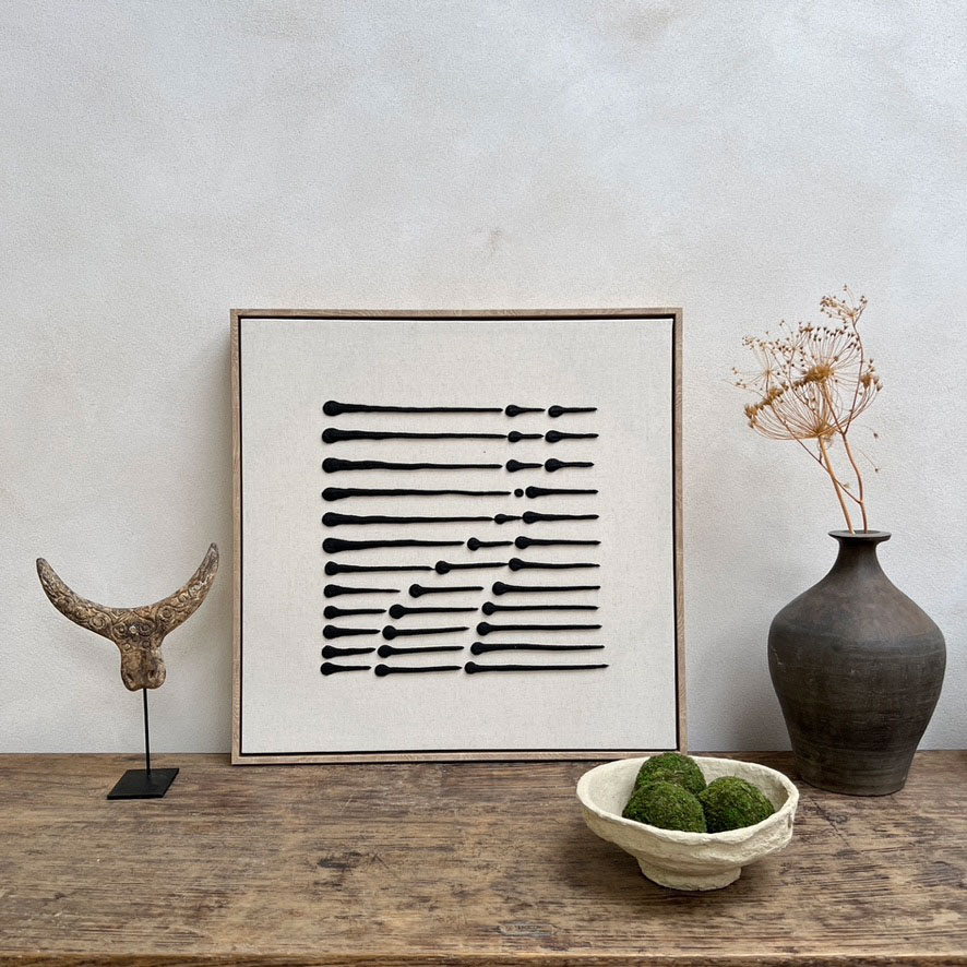 Abstract Lines Linen Artwork 2