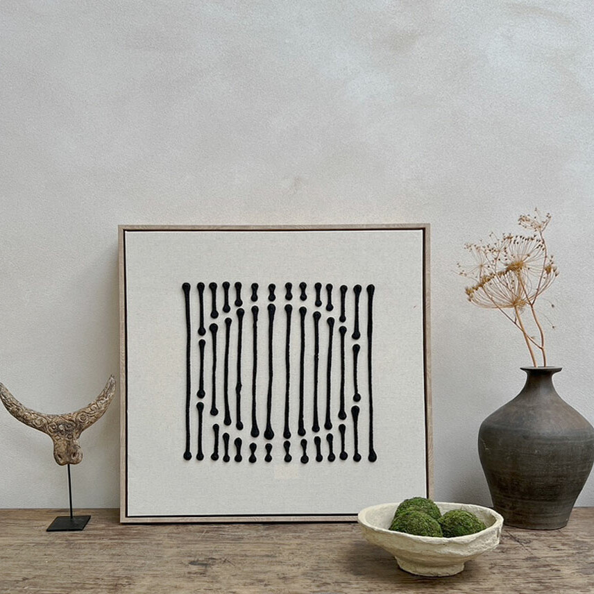 Abstract Lines Linen Artwork 1