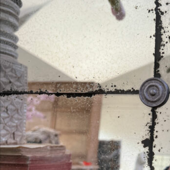 Large Antiqued Mirror Silver Pins