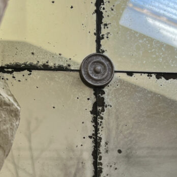 Large Antiqued Mirror Silver Pins