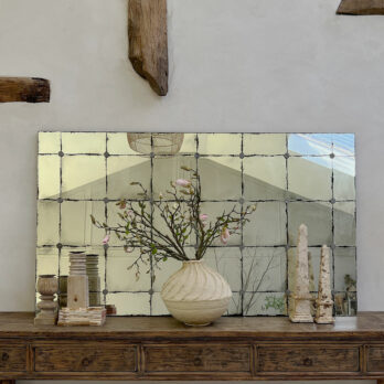 Large Antiqued Mirror Silver Pins