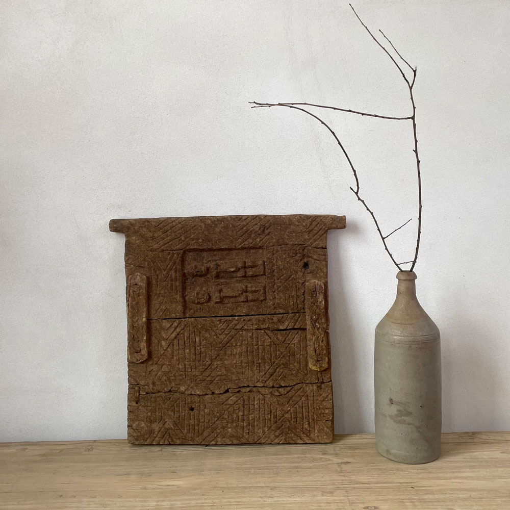 Antique Carved Wood Panel A