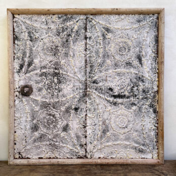 Huge Vintage Metal ceiling tile Artwork 2