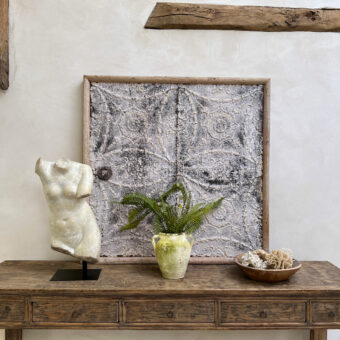 Huge Vintage Metal ceiling tile Artwork 2