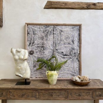 Huge Vintage Metal ceiling tile Artwork 2